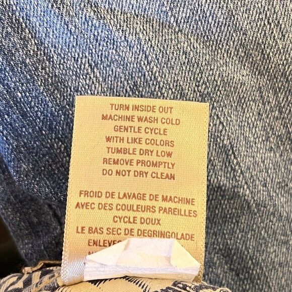 Paige Womens Size 24 Roxie Crop Blue Jeans Dark Wash Denim Low Rise Made in USA - Picture 9 of 9